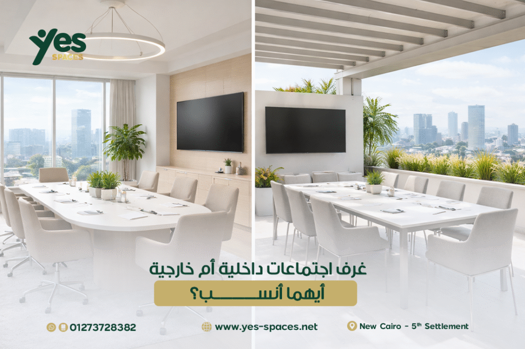 غرف اجتماعات داخلية أم خارجية